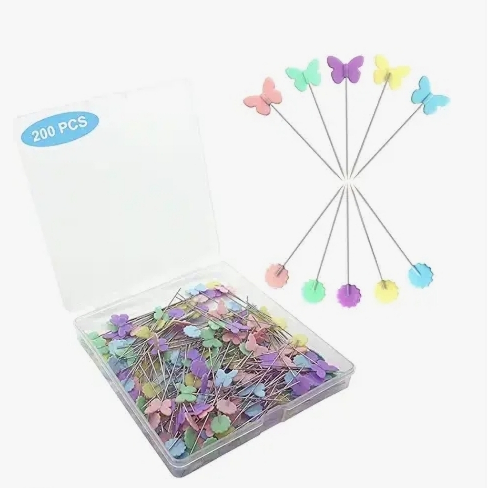 Butterfly Headpins Set - Multicolor Floral Party Pins